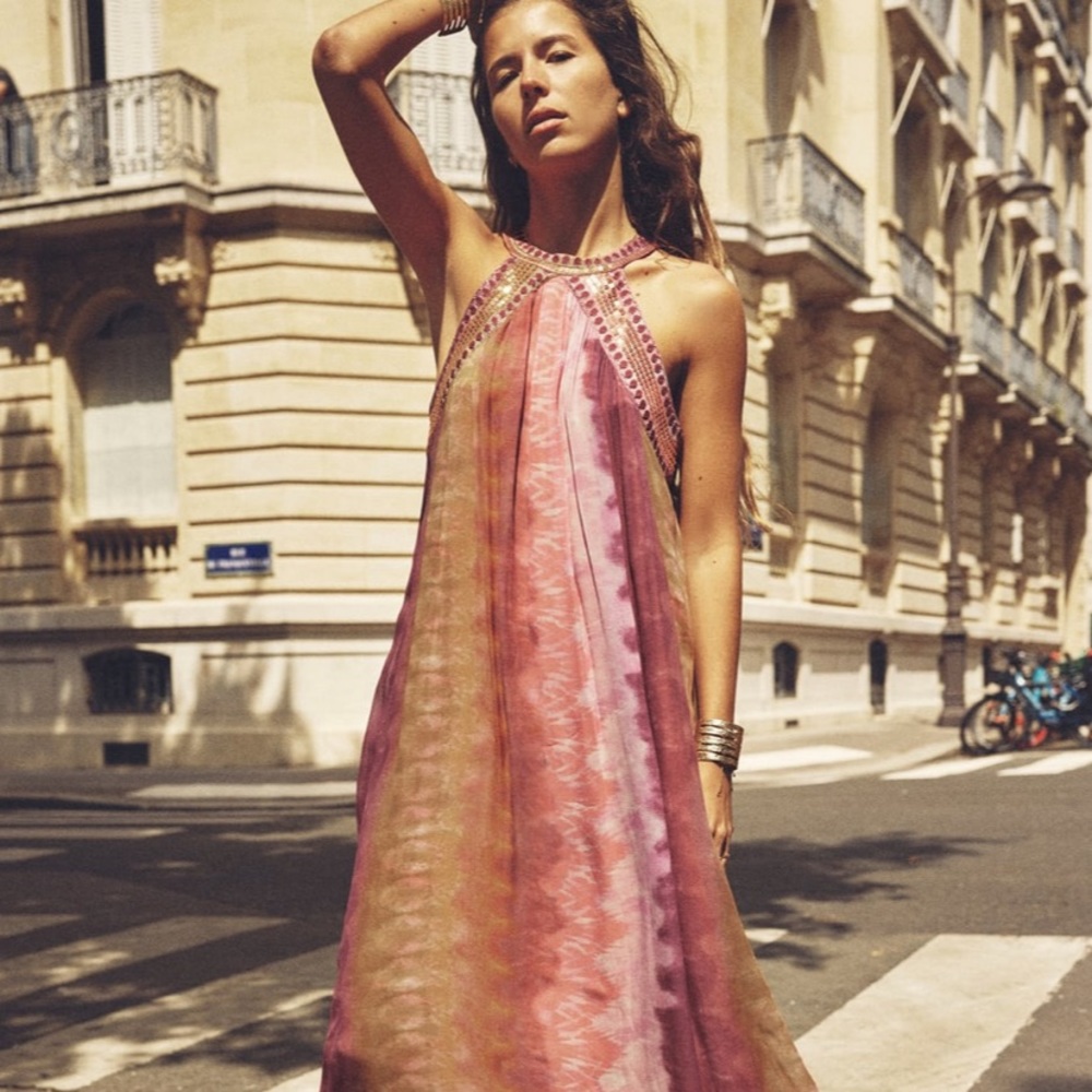 ZARA SEQUIN TIE-DYE DRESS
